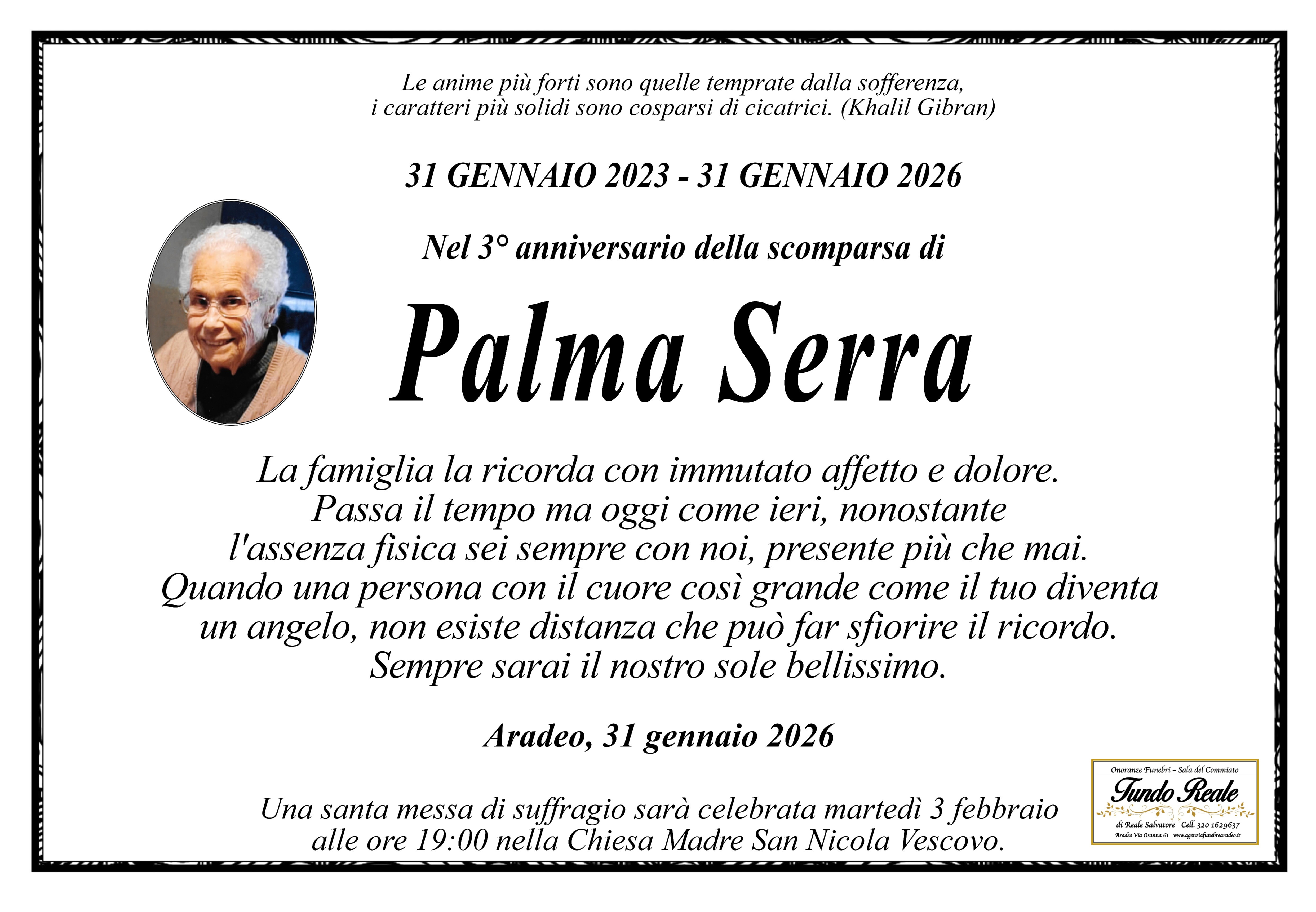 3° anniversario Serra Palma